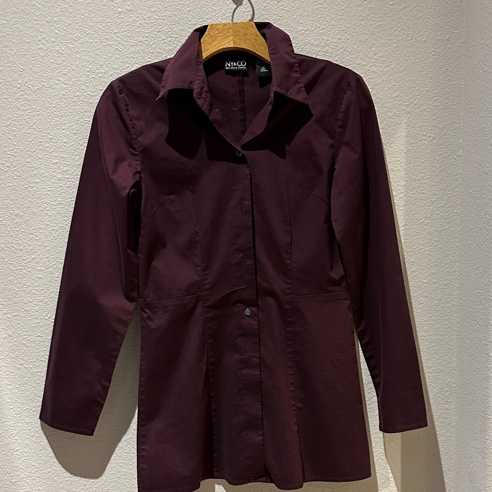 NYC Women's Deep Burgundy Blouse